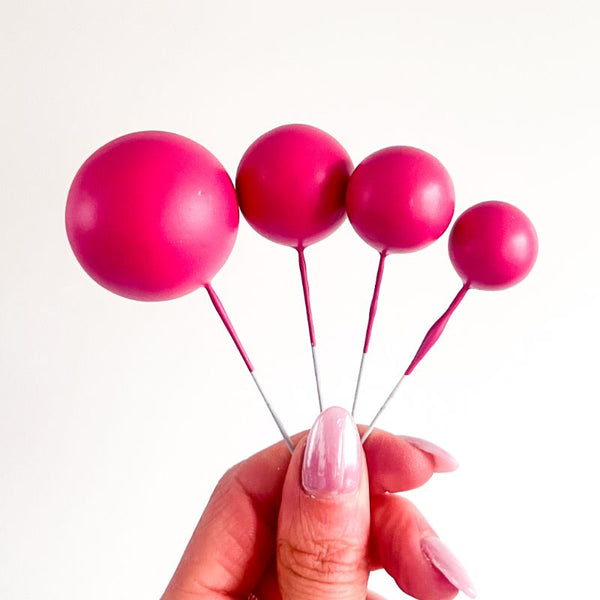 Cake Balls Set of 4 - Hot Pink