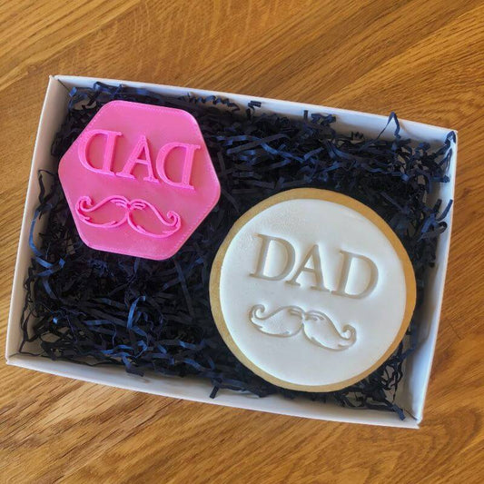 Dad with Moustache Cookie Stamp