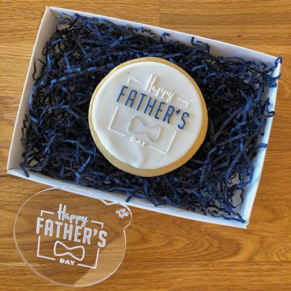 Happy Father's Day Style 2 with Bow Tie Cookie Embosser