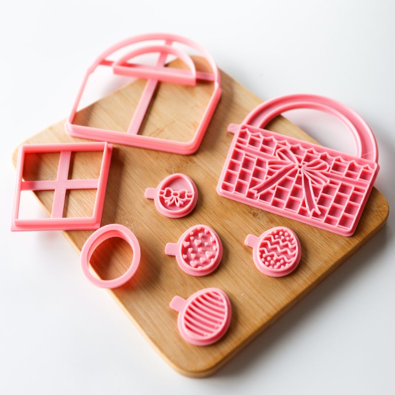 3D Easter Egg Basket Set Cookie Cutter and Stamps