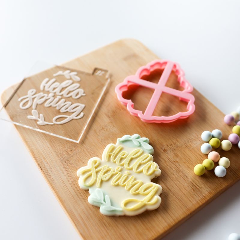 Hello Spring Easter Cookie Cutter and Embosser