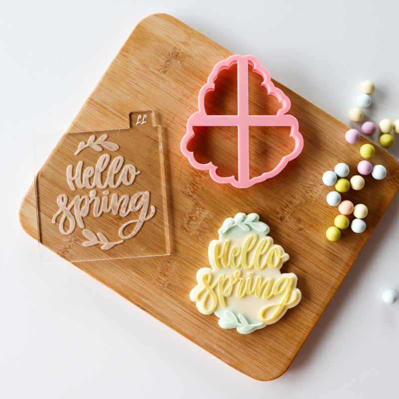 Hello Spring Easter Cookie Cutter and Embosser