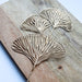 Artificial Ginkgo Biloba Skeleton Leaves - Metallic Gold