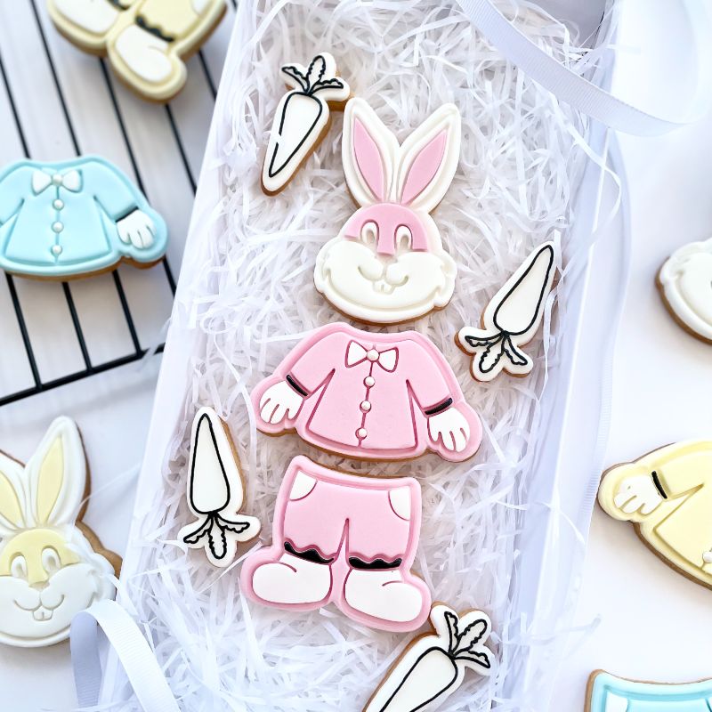 Rabbit Puzzle Set of 3 Easter Cookie Cutter and Stamp