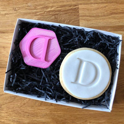 Standard Initial Letter A-Z Style Cookie Stamp