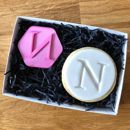 Standard Initial Letter A-Z Style Cookie Stamp