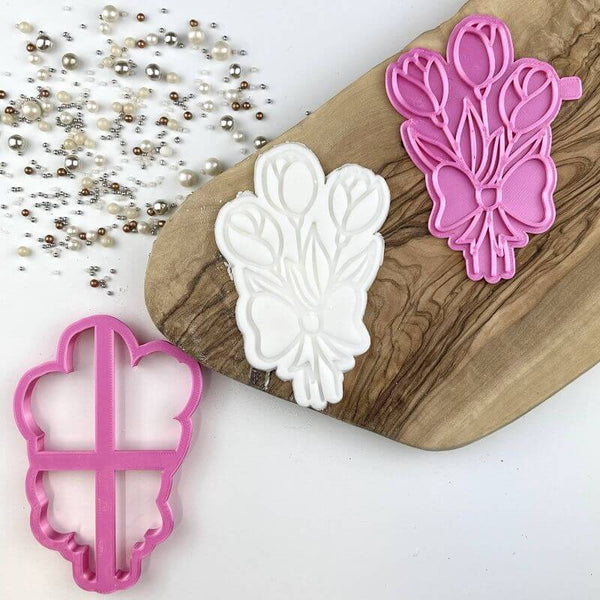 Bouquet of Flowers Mother's Day Cookie Cutter and Stamp