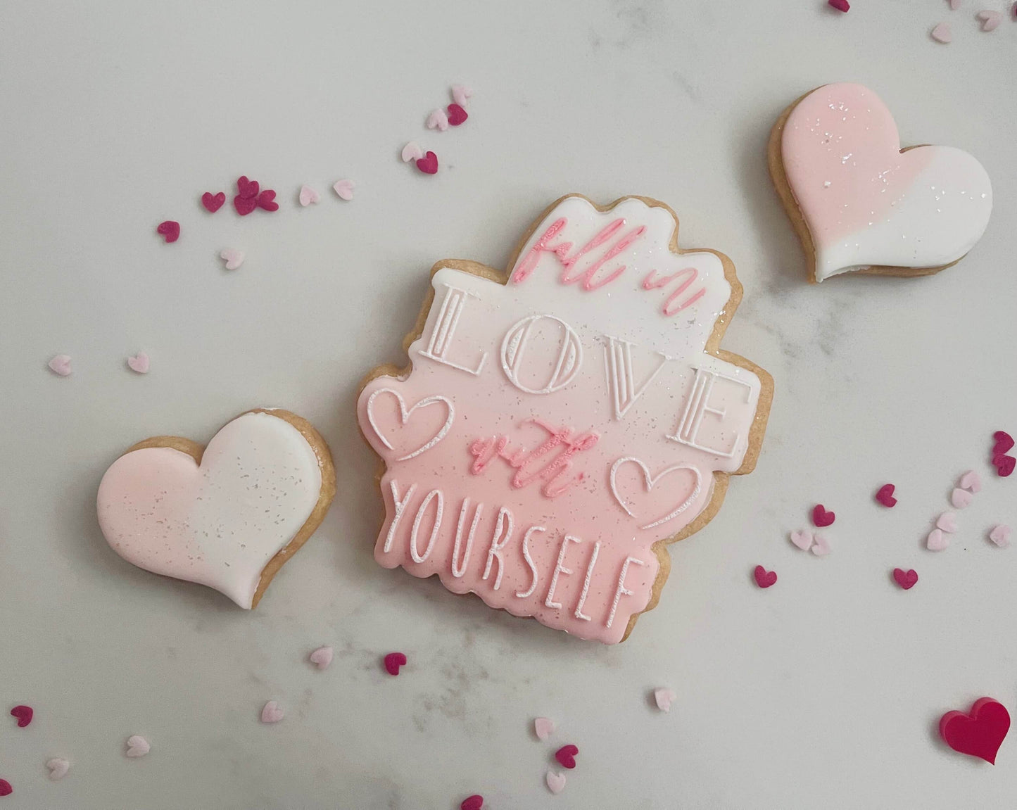 Fall in Love with Yourself Valentine's Cookie Cutter and Embosser