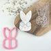 Rabbit with Bow and Glasses Easter Cookie Cutter and Embosser