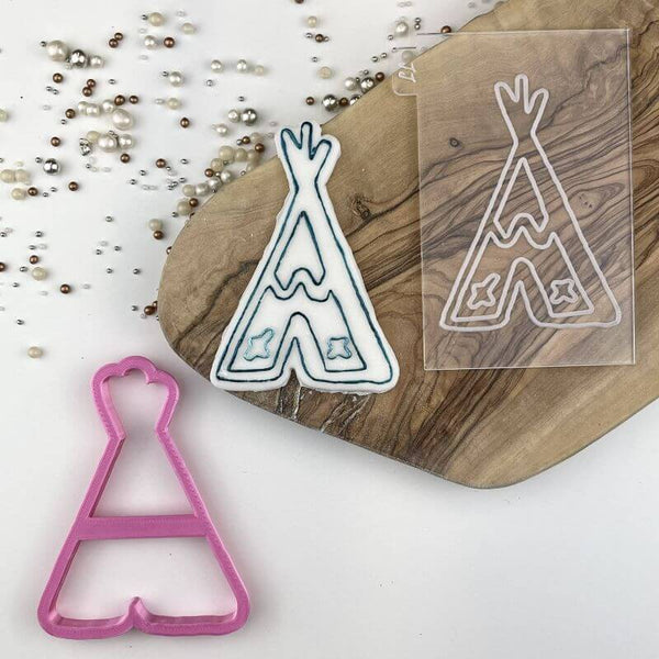 Tipi Wild One Baby Shower Cookie Cutter and Embosser