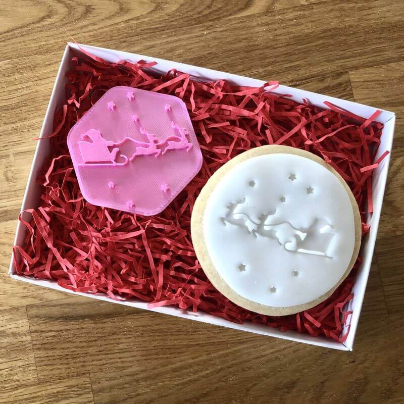 Santa's Sleigh Cookie Stamp