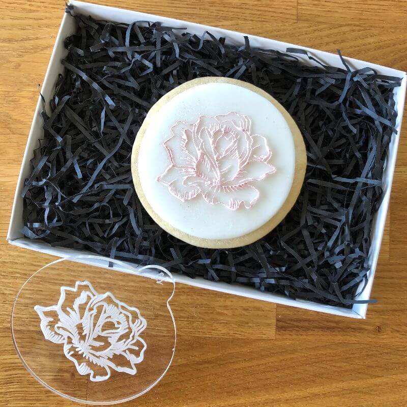 Delicate Rose Flower Cookie Embosser