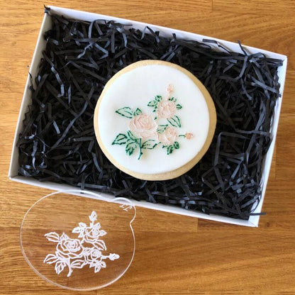 Rose With Buds Floral Cookie Embosser