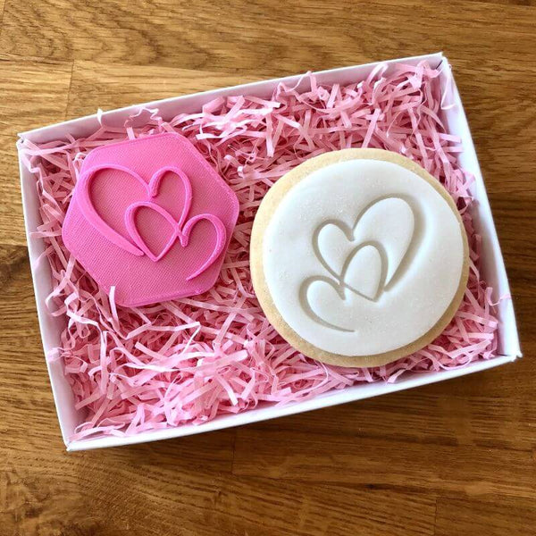 Double Heart Cookie Stamp