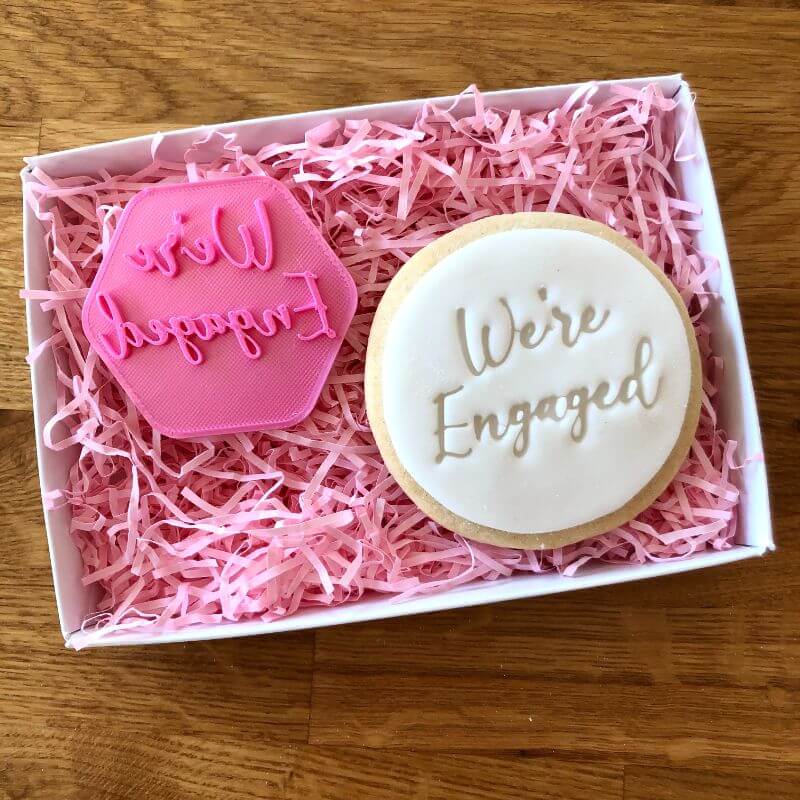 We're Engaged Cookie Stamp