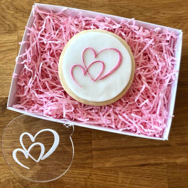 Double Heart Cookie Embosser