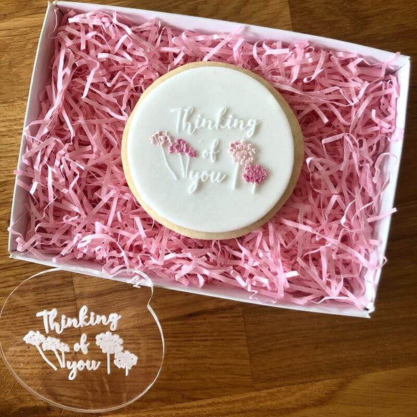 Thinking of You with Dandelions Style 3 Isolation Cookie Embosser