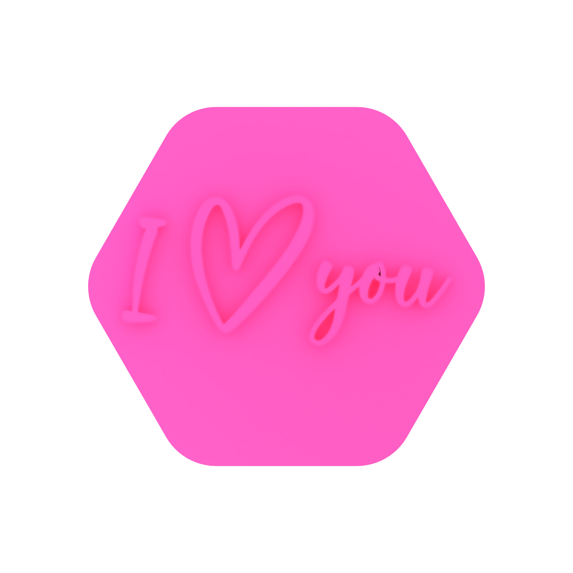 I Heart You in a line Cookie Stamp