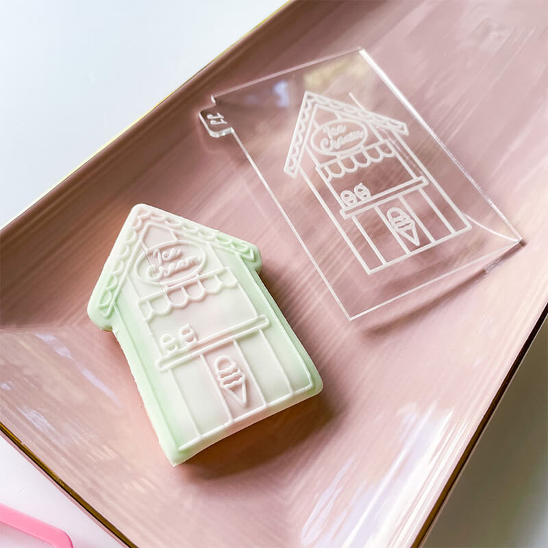 Ice Cream Hut Cookie Cutter and Embosser by Luvelia Louise