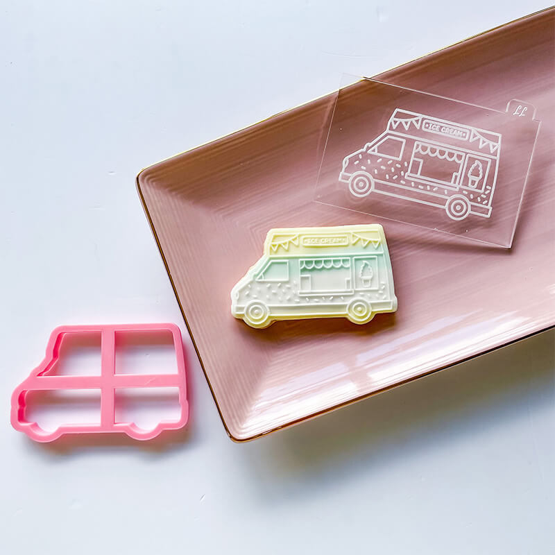 Ice Cream Van Cookie Cutter and Embosser by Luvelia Louise