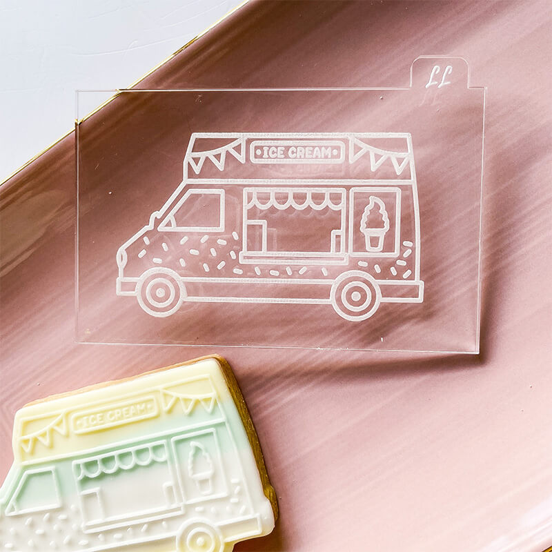 Ice Cream Van Cookie Cutter and Embosser by Luvelia Louise