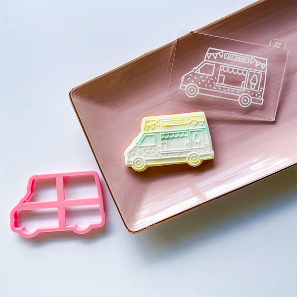 Ice Cream Van Cookie Cutter and Embosser by Luvelia Louise