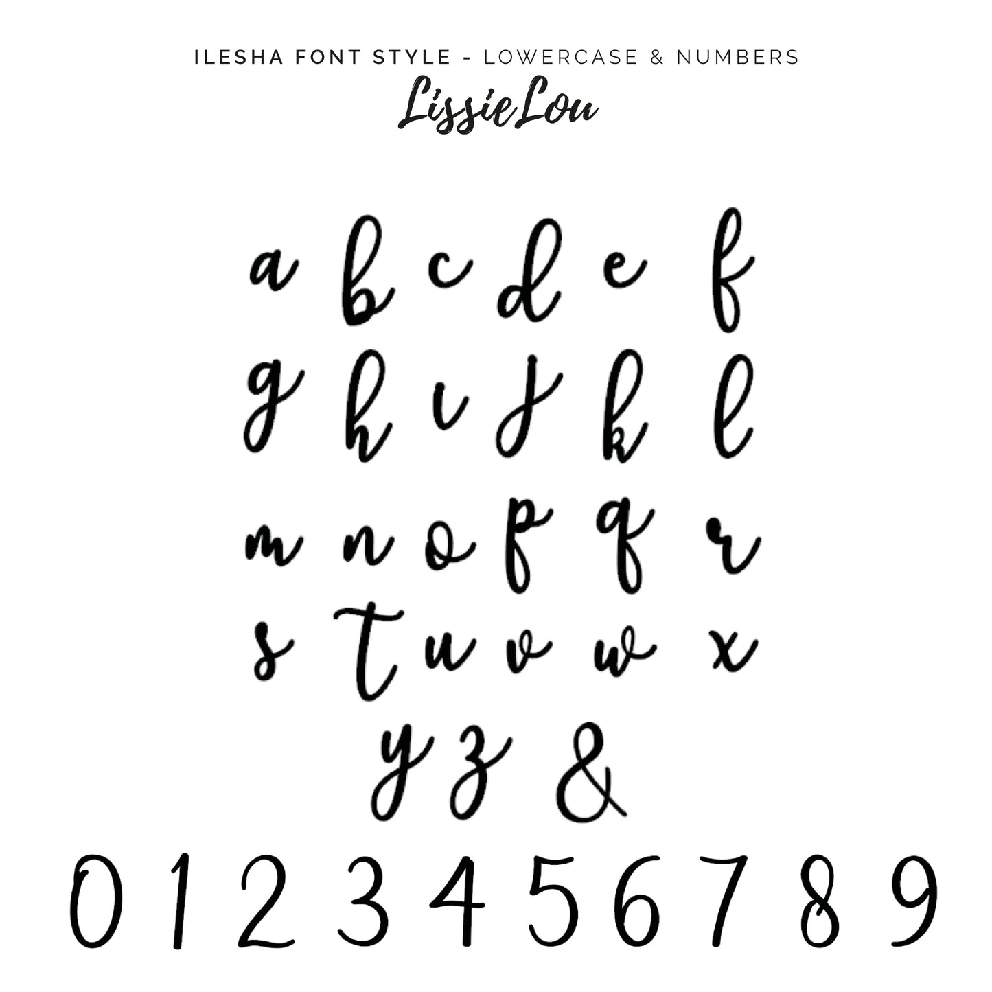 Ilesha Font Lower Case