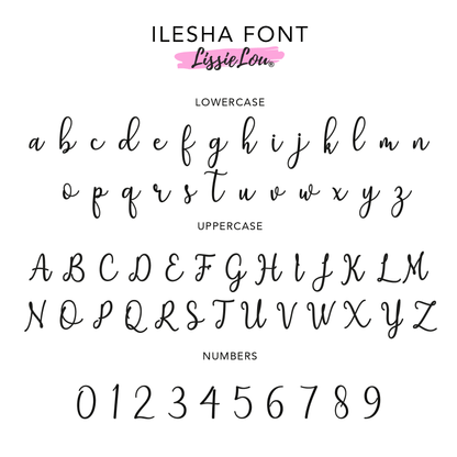 Ilesha Font Custom Cake Topper or Cake Motif Premium 3mm Acrylic or Birch Wood