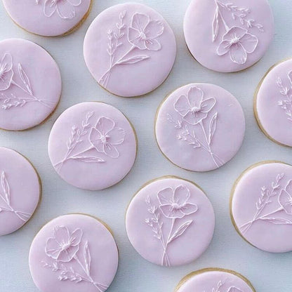 Delicate Wild Flower Cookie Embosser