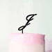 Wedding Initial Letter J Style Acrylic Cake Topper