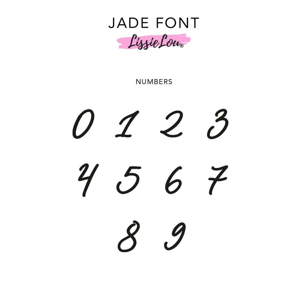 Jade Font Numbers Cake Topper or Cake Motif Premium 3mm Acrylic or Birch Wood