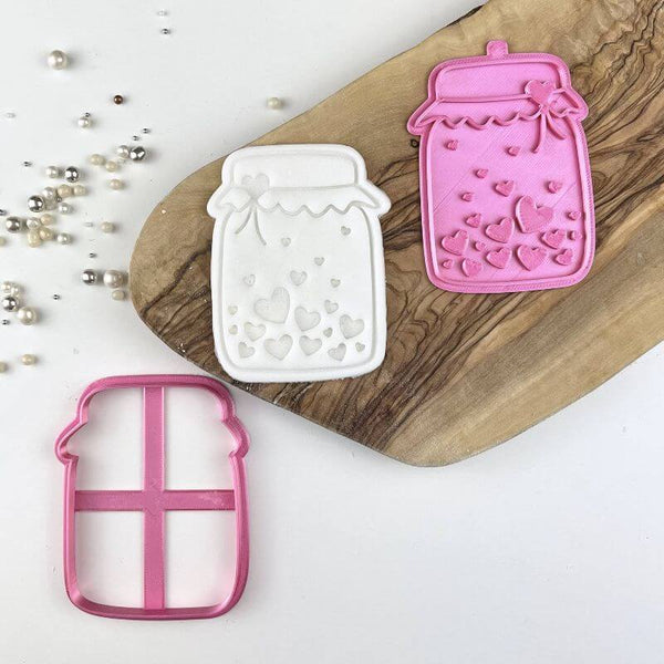 Jar of Hearts Valentine's Cookie Cutter and Stamp
