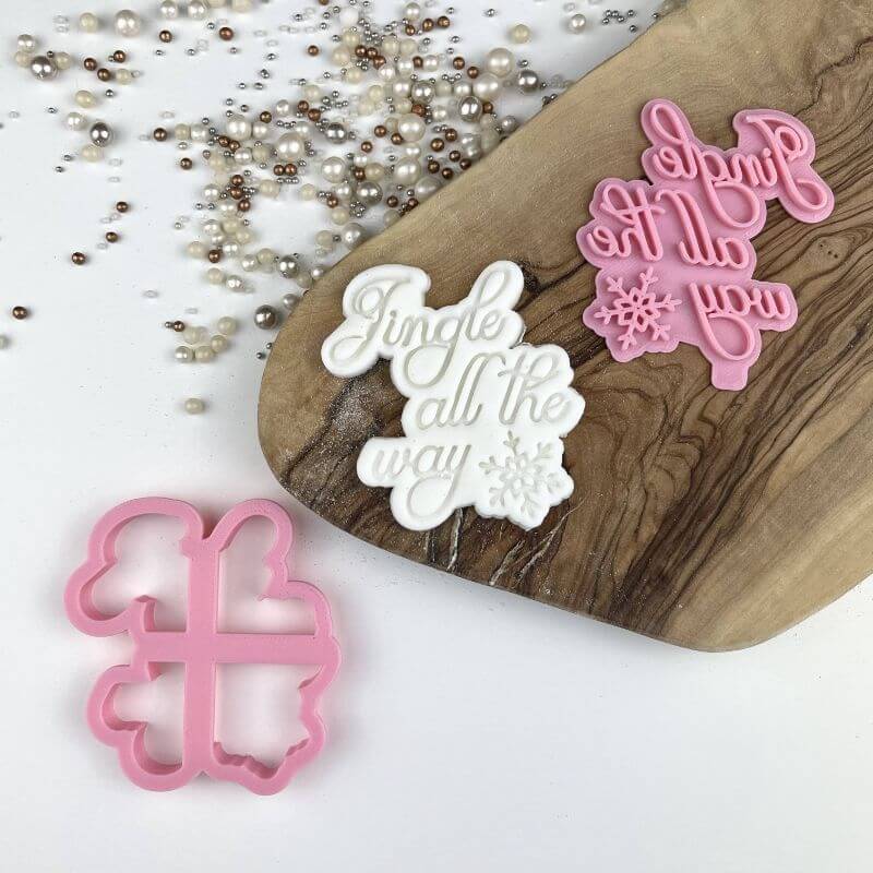 Jingle All The Way Cookie Cutter and Stamp by Frosted Cakes by Em