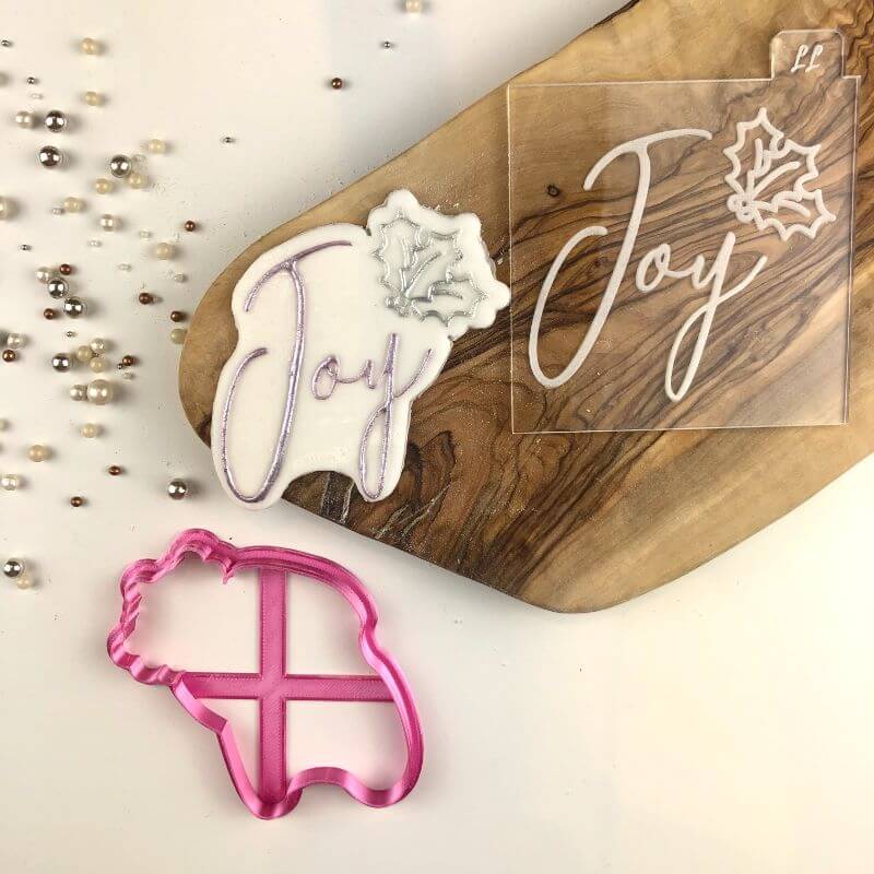 Joy Christmas Cookie Cutter and Embosser