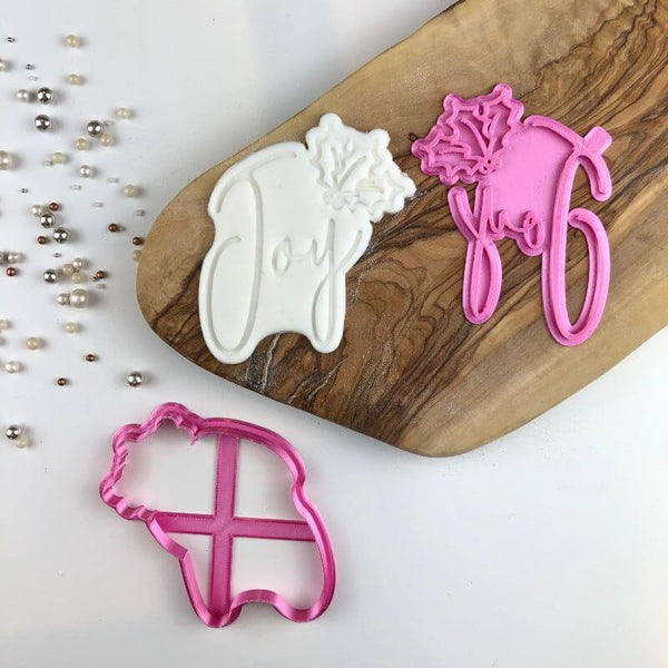Joy Christmas Cookie Cutter and Stamp