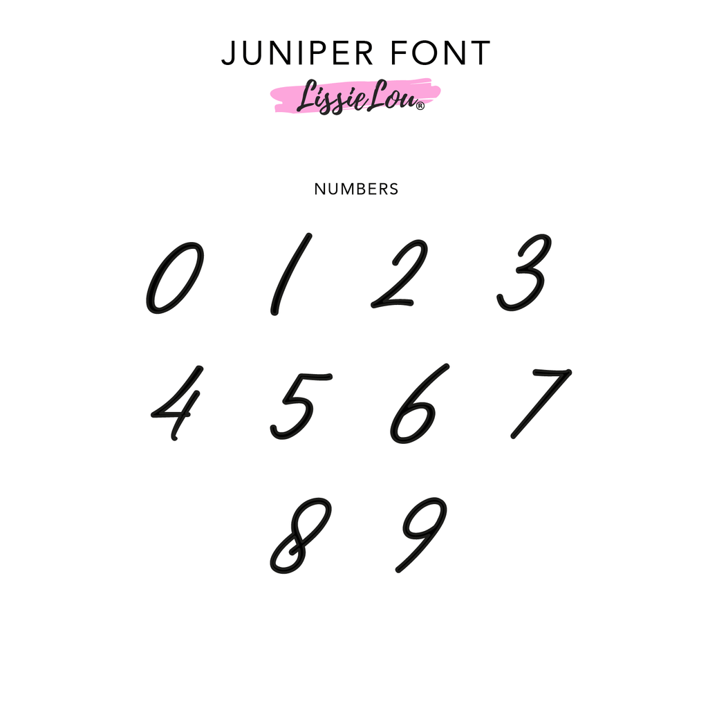 Juniper Font Numbers Cake Topper or Cake Motif Premium 3mm Acrylic or Birch Wood