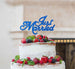 Just Married Wedding Cake Topper Glitter Card Dark Blue