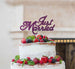 Just Married Wedding Cake Topper Glitter Card Dark Purple