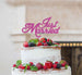 Just Married Wedding Cake Topper Glitter Card Hot Pink
