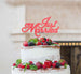 Just Married Wedding Cake Topper Glitter Card Light Pink