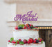 Just Married Wedding Cake Topper Glitter Card Light Purple