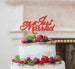 Just Married Wedding Cake Topper Glitter Card Red