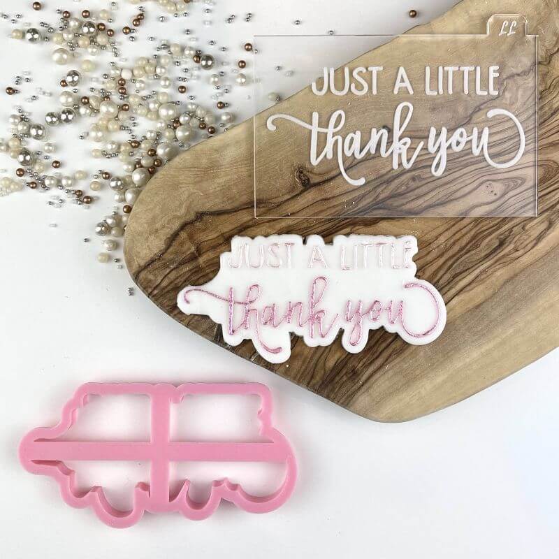 Just a Little Thank You Wedding Cookie Cutter and Embosser