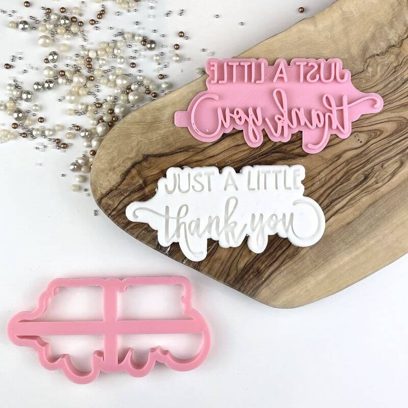 Just a Little Thank You Wedding Cookie Cutter and Stamp