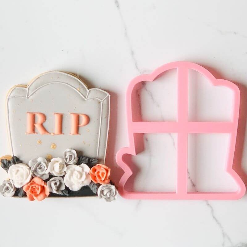 Gravestone Halloween Cookie Cutter and Embosser