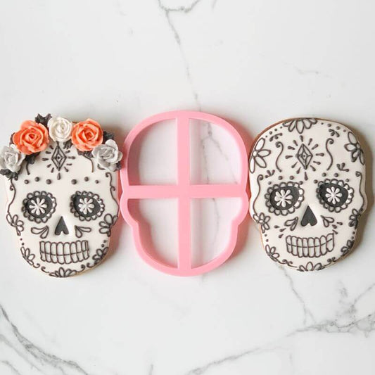 Skull Style 2 Halloween Cookie Cutter and Embosser