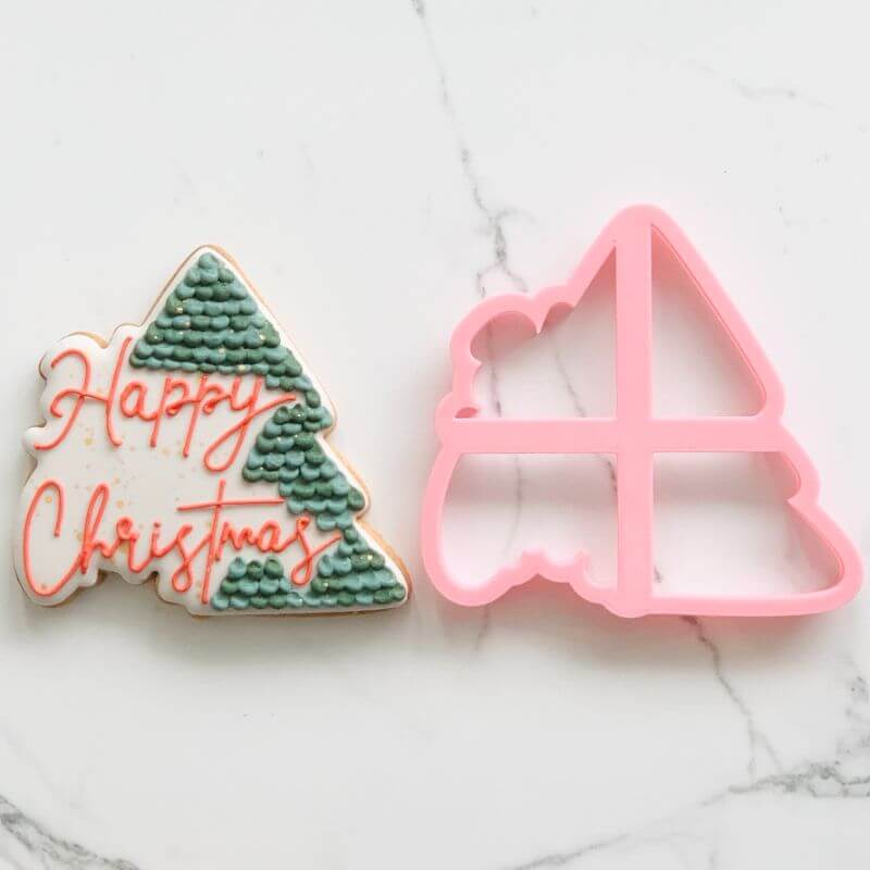 Happy Christmas with Tree Cookie Cutter and Embosser