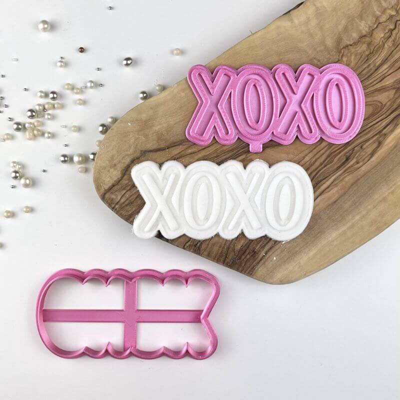 Kisses and Hugs XOXO Valentine's Cutter and Stamp