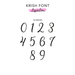 Krish Font Numbers Double Layer Cake Topper or Cake Motif Premium 3mm Acrylic or Birch Wood