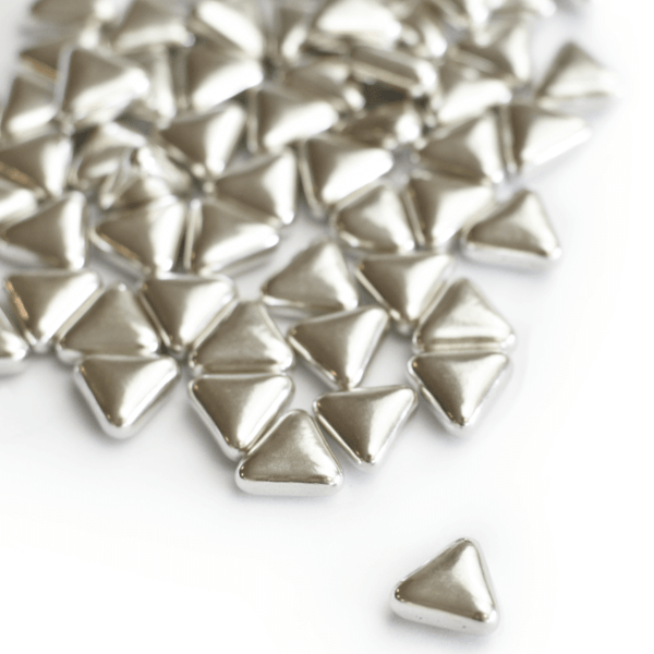 Silver Metallic Triangle Sprinkles